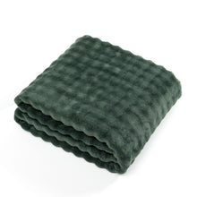 Load image into Gallery viewer, Casa Rosso Bubble Flannel QB Blanket Emerald 200X240CM - 655126
