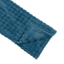 Load image into Gallery viewer, Casa Rosso Bubble Flannel QB Blanket Blue Sapphire 200X240CM - 655127

