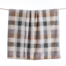 Load image into Gallery viewer, Casa Rosso Sherpa Check Throw Grey/Brown 127X152CM - 655137
