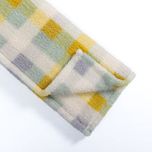 Load image into Gallery viewer, Casa Rosso Sherpa Check Throw Blue/Cream/Mustard 127X152CM - 655138
