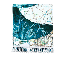 Load image into Gallery viewer, Jumbo Beach Towel With Fringe Blue Turtle 100X200CM - 662103
