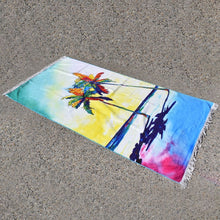 Load image into Gallery viewer, Jumbo Beach Towel With Fringe Palm 100X200CM - 662104
