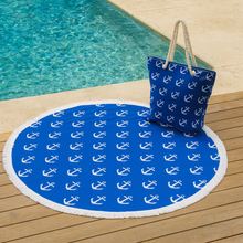Load image into Gallery viewer, Round Towel Microfibre 150CM with Beach Bag Anchor - 662117
