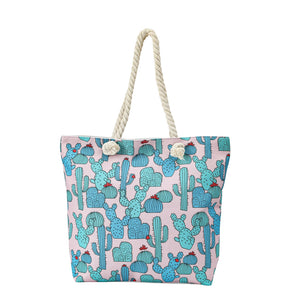 Round Towel Microfibre 150CM with Beach Bag Cacti - 662118