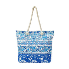 Load image into Gallery viewer, Round Towel Microfibre 150CM with Beach Bag Blue Mandala - 662122
