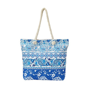 Round Towel Microfibre 150CM with Beach Bag Blue Mandala - 662122