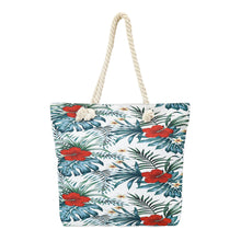 Load image into Gallery viewer, Beach Bag and Towel With Fringe Set Red Hibiscus - 662125
