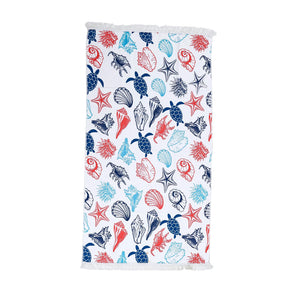 Beach Bag and Towel With Fringe Set Turtle Mix - 662126