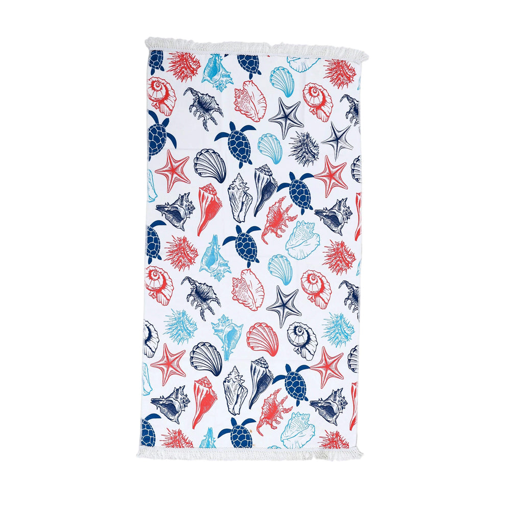 Beach Bag and Towel With Fringe Set Turtle Mix - 662126