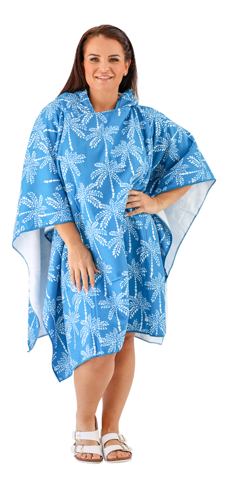 CR Hoodie Towel Plus Hood Indigo Palms 90X120CM - 662132