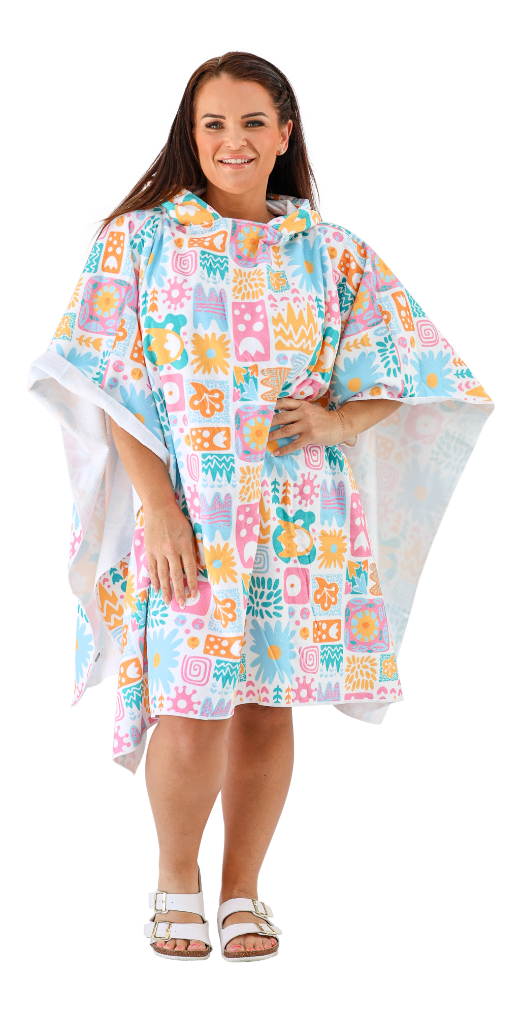 CR Hoodie Towel Plus Hood Colourful Sketch 90X120CM - 662135