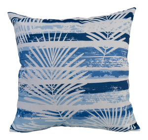 CR Cushion Blue Palm Stripe 45CM - 663017