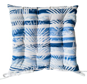 CR Chair Pad Blue Palm Stripe 40CM - 663019