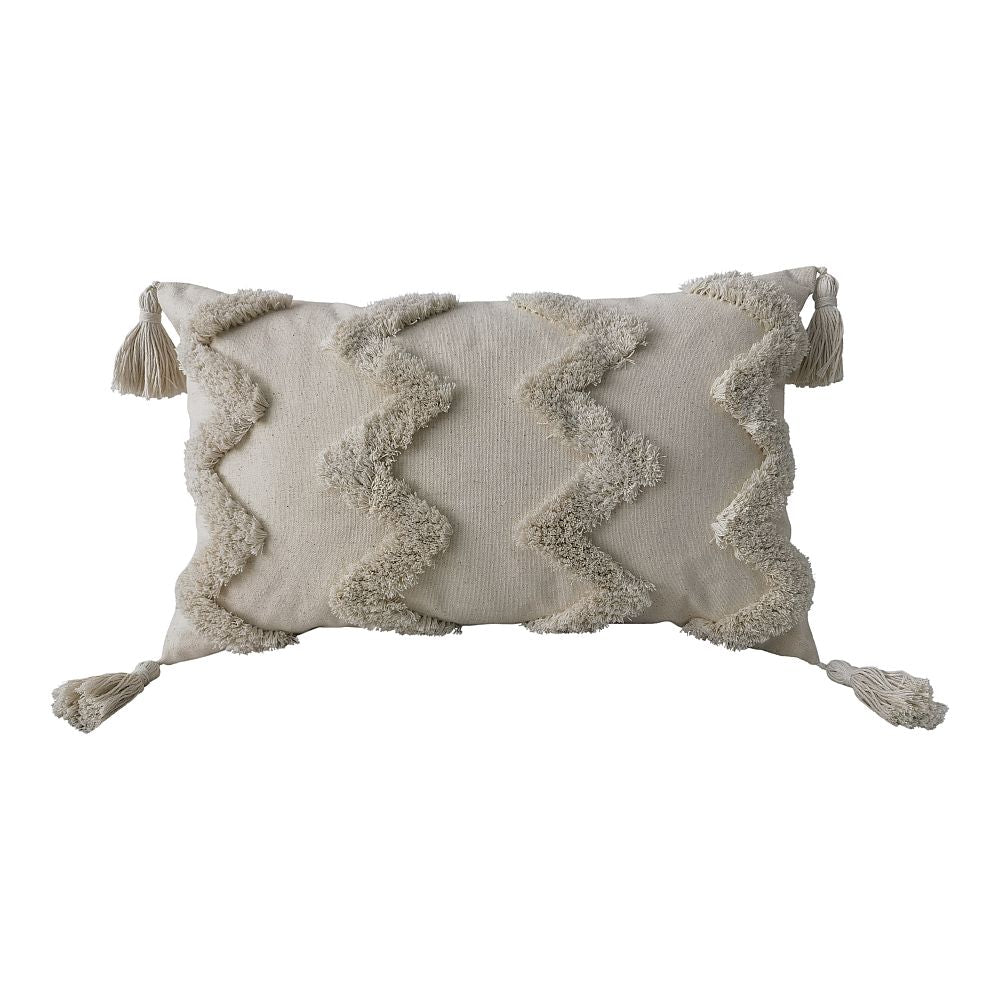 CR Sasha Cushion Tufted Zig Zag Natural 30x50CM - 663089