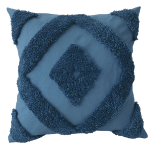 CR Tranquil Cushion Tufted Deep Lake Blue 45x45CM - 663165