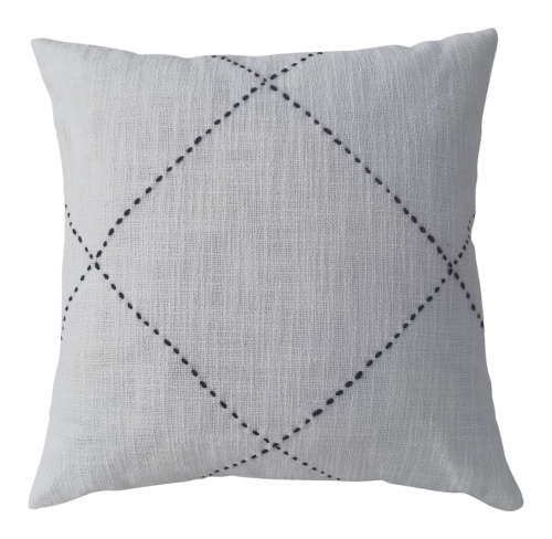 CR Farah Cushion Slub Linen Cross Natural 45x45CM - 663176