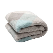 Load image into Gallery viewer, Casa Rosso Sherpa Check Blanket QB Winter Blue 200X240CM - 664209
