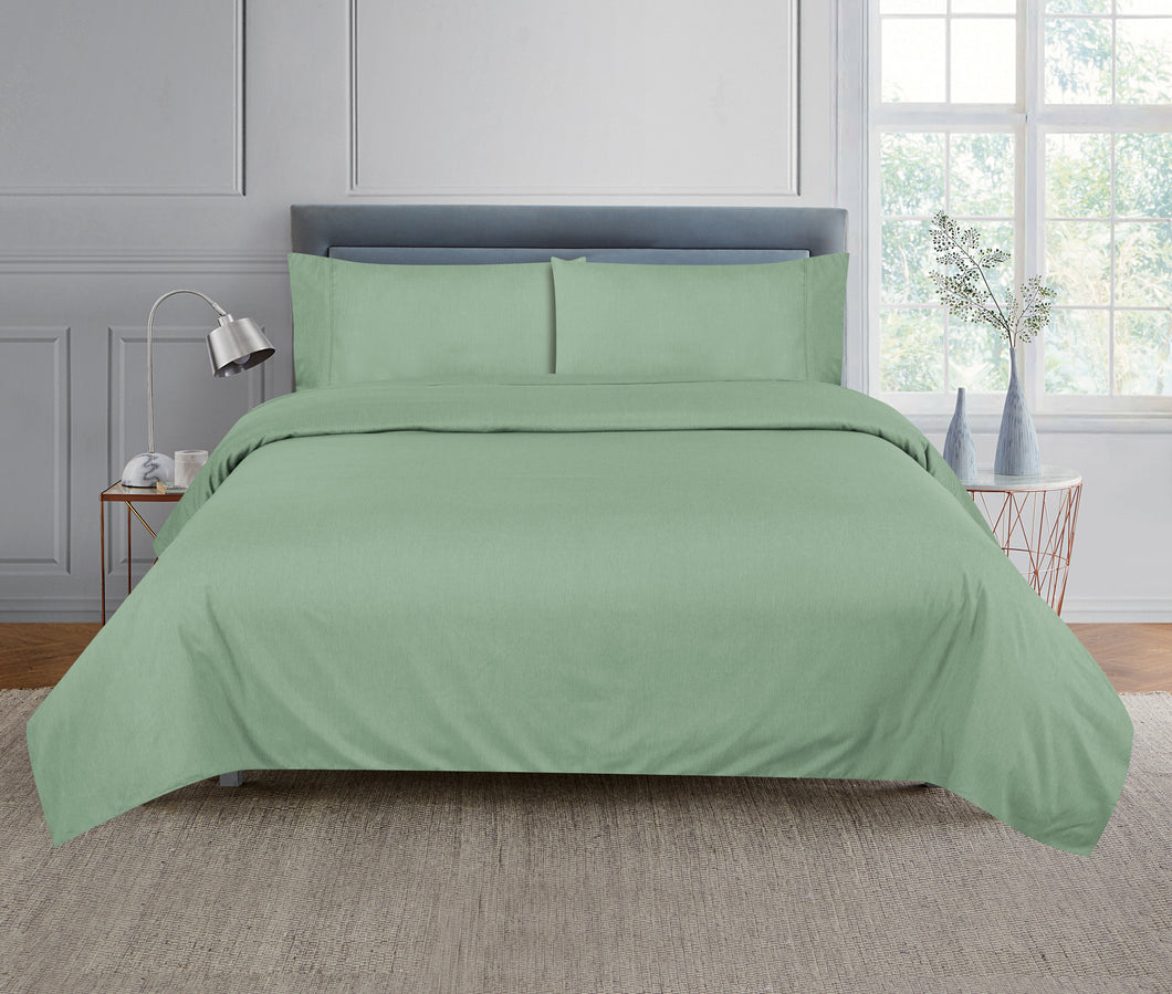 Casa Rosso Bamboo Sheet Set Sage Green QB 240X260CM - 664139