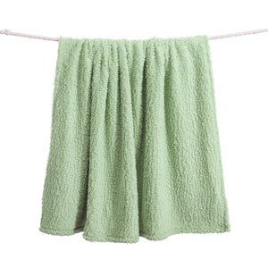 Casa Rosso Sherpa Blanket QB Sage Green 200X240CM - 664149