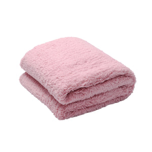 Casa Rosso Sherpa Blanket QB Light Mauve 200X240CM - 664150