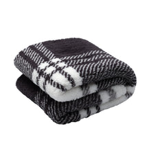 Load image into Gallery viewer, Casa Rosso Sherpa Check Blanket KB Grey 220X240CM - 664211
