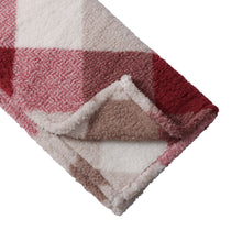 Load image into Gallery viewer, Casa Rosso Sherpa Check Blanket KB Red 220X240CM - 664212
