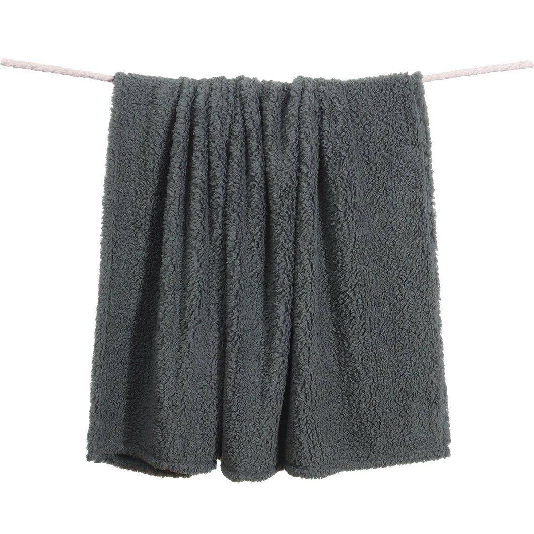 Casa Rosso Sherpa Throw Charcoal 127X152CM - 664382