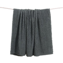Load image into Gallery viewer, Casa Rosso Sherpa Blanket KB Charcoal 220X240CM - 664390
