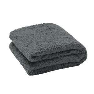 Casa Rosso Sherpa Blanket QB Charcoal 200X240CM - 664384