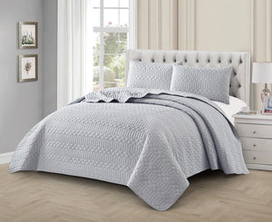 Casa Rosso ST Pinsonic Bedspread QB Grey 200x240CM - 664407