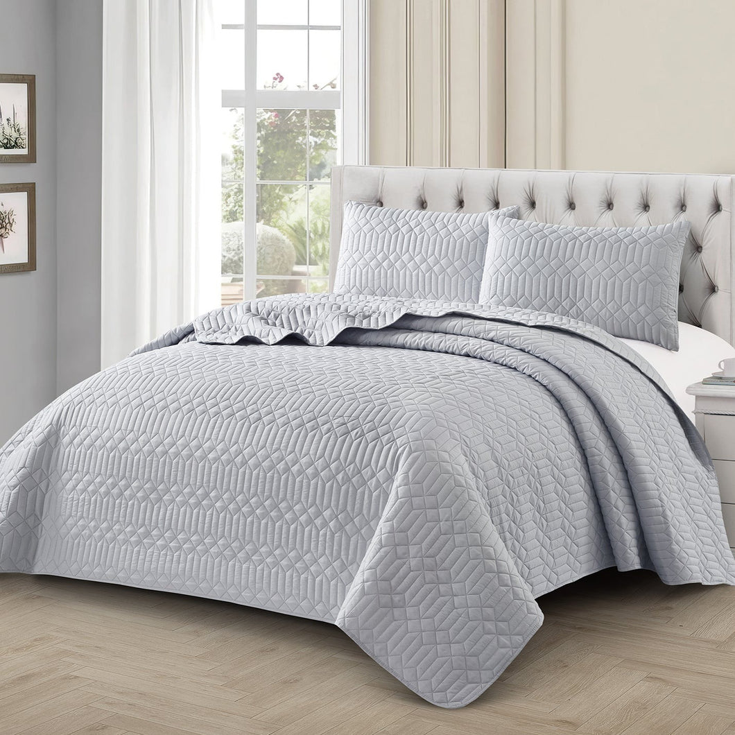 Casa Rosso ST Pinsonic Bedspread KB Grey 235x265CM - 664411