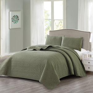 Casa Rosso ST Pinsonic Bedspread KB Sage 235x265CM - 664412