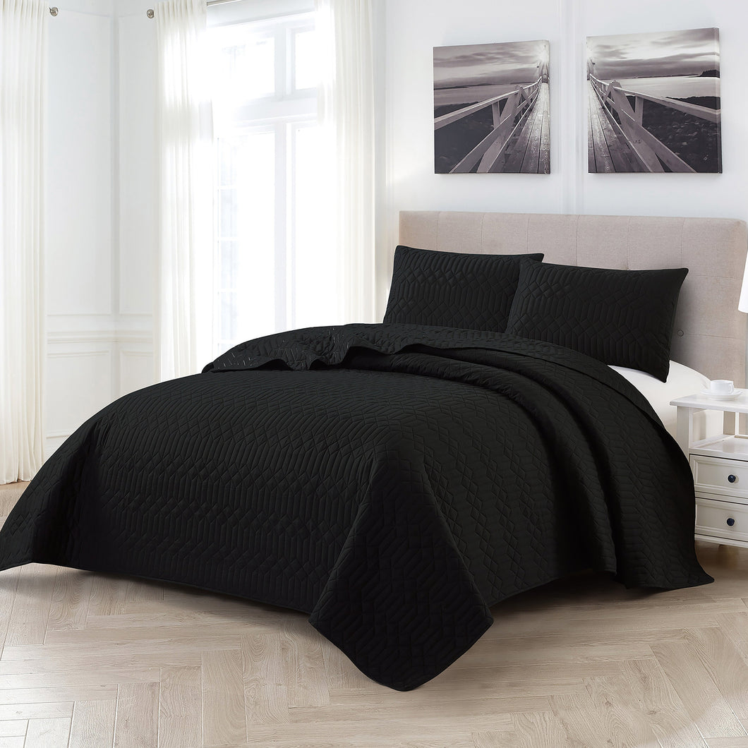 Casa Rosso ST Pinsonic Bedspread KB Black 235x265CM - 664414