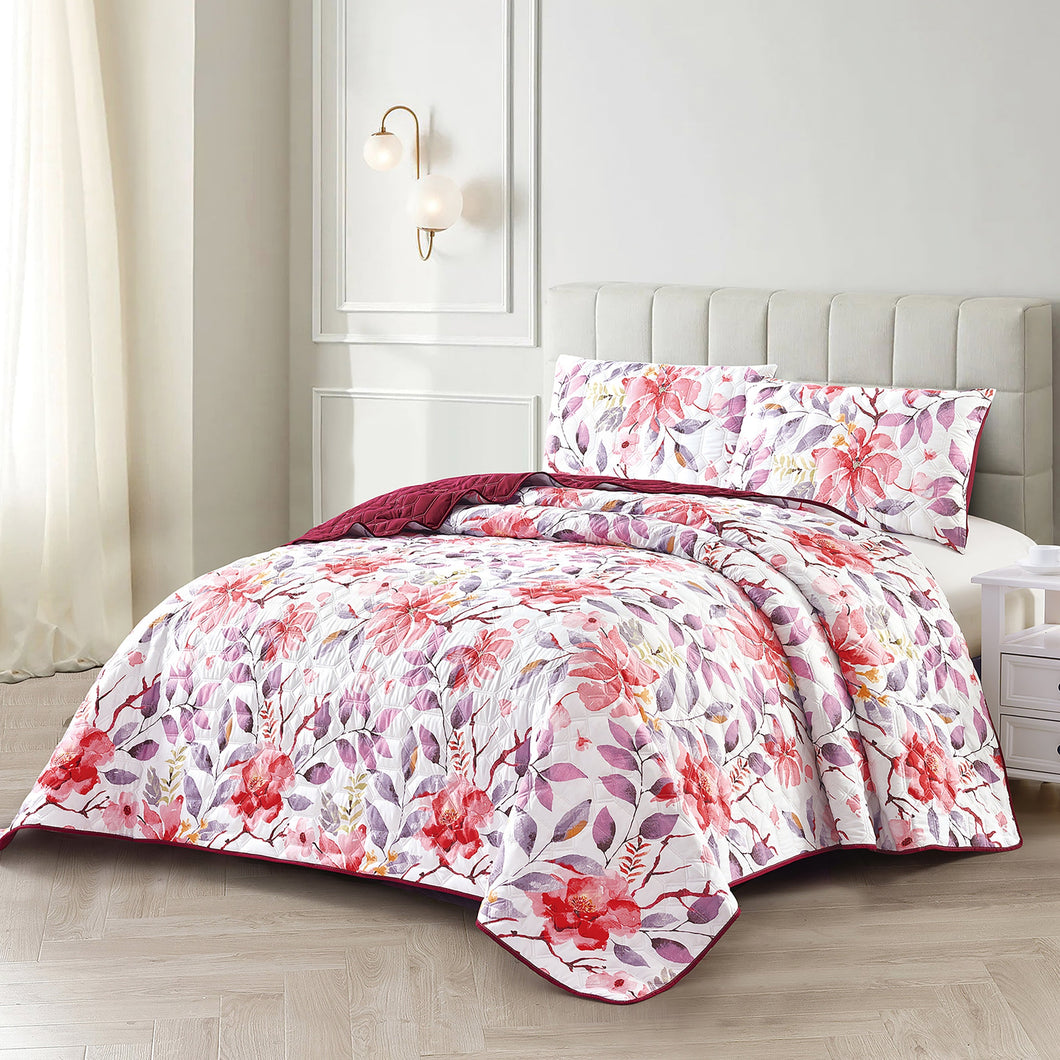 Casa Rosso Pinsonic Pillow Cases 2Pc Pink Florage 48X73CM - 664436