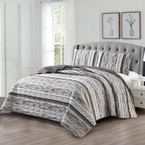 Casa Rosso Pinsonic Bedspread KB Charcoal Ambre 235X265CM - 664433