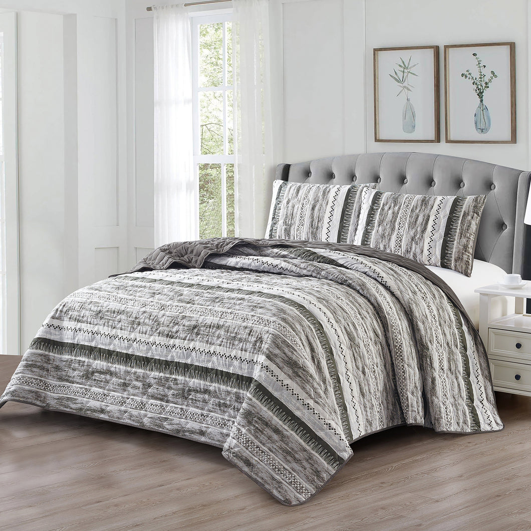 Casa Rosso Pinsonic Bedspread KB Charcoal Ambre 235X265CM - 664433