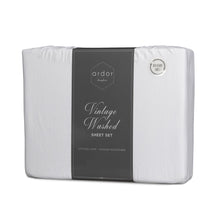 Load image into Gallery viewer, Ardor Boudoir Vintage Washed Sheet Set KB White - 664393
