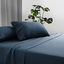 Load image into Gallery viewer, Ardor Boudoir Vintage Washed Sheet Set QB Navy - 664380
