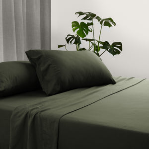 Ardor Boudoir Vintage Washed Sheet Set DB Khaki - 664470