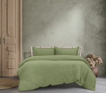 Load image into Gallery viewer, Ardor Boudoir Vintage Washed Quilt Cover Set KB Sage - 664496
