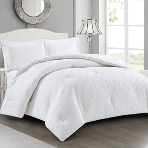 Casa Rosso Comforter Set Queen Julia White 230X250CM - 664520