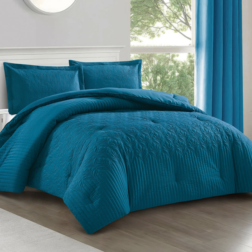 Casa Rosso Comforter Set Queen Julia Deep Lake 230X250CM - 664522