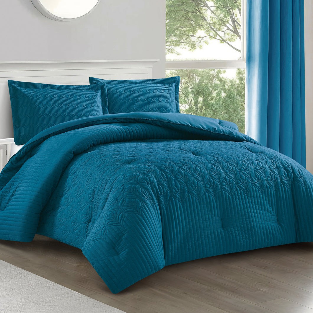 Casa Rosso Comforter Set Cal-King Julia Deep Lake 260X280CM - 664523