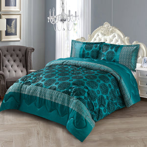 Casa Rosso ST Comforter Set Queen Deep Lake 230x250CM - 664615