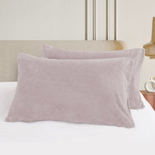 Load image into Gallery viewer, Casa Rosso Teddy Fleece 2Pcs Pillow Cases Mauve 48X74CM - 664689
