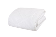 Load image into Gallery viewer, Casa Rosso Jacquard Fringe Comforter Set KB White 240X240CM - 664718
