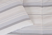 Load image into Gallery viewer, Casa Rosso Stripe Comforter Set QB Blue 210X210CM - 664722
