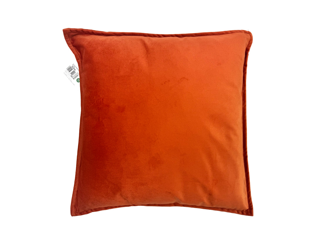 CR Velveteen Cushion Burnt Orange 40X40CM - 664828