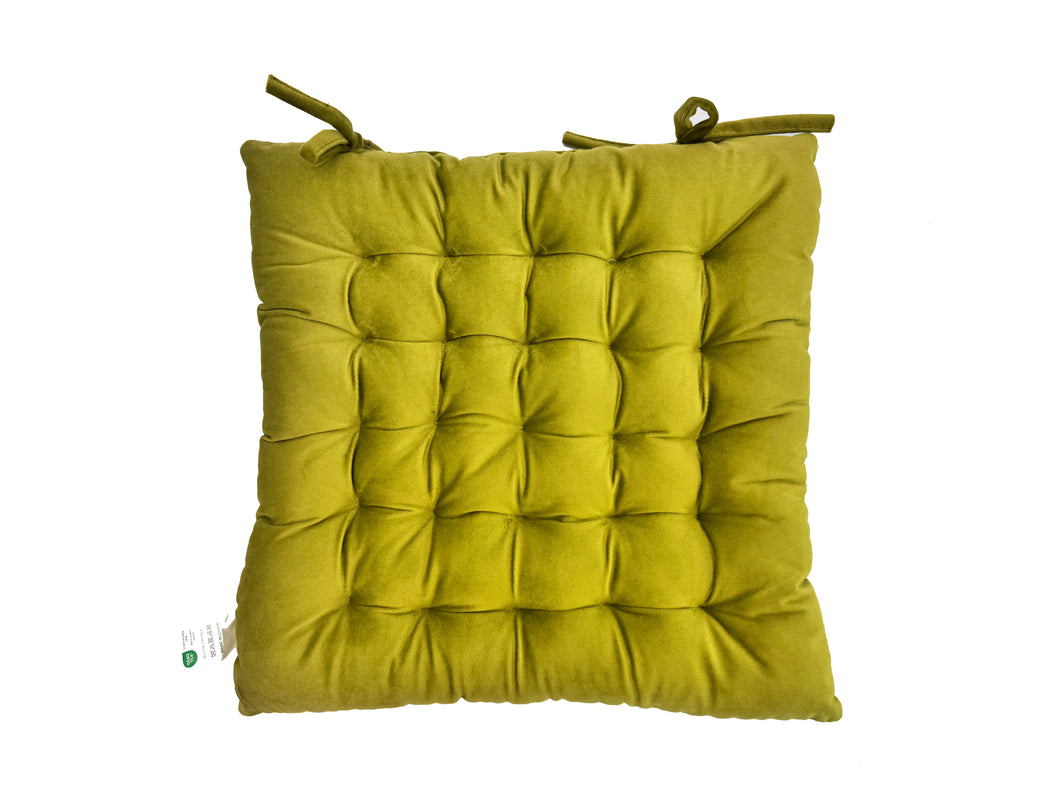 CR Velveteen Chair Pad Acid Green 40CM - 664898