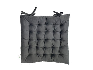 CR Velveteen Chair Pad Charcoal 40CM - 664952